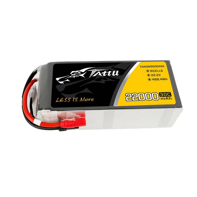 Baterie LiPo RC Tattu 22000mAh, 22.2V, 6S, 30C, AS150+XT150