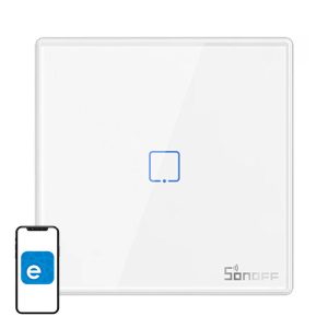 Întrerupător wireless SONOFF T2EU1C, RF 433MHz, 1 canal, alb