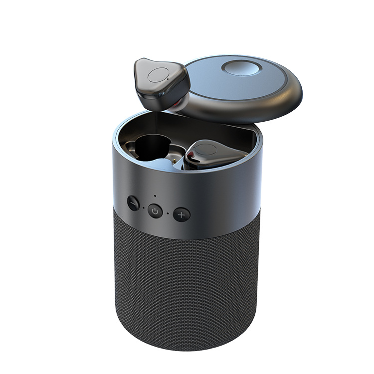 Căști Bluetooth LEBLOU cu boxă portabilă, negru