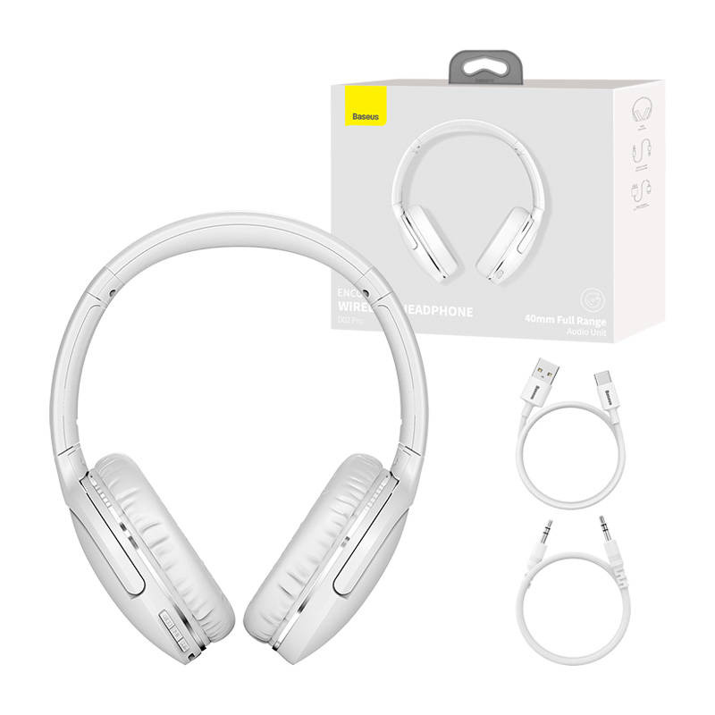 Căști wireless Baseus Encok D02 Pro, Bluetooth 5.3, albe