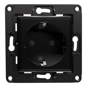 Priză perete Shelly pentru module smart, neagră