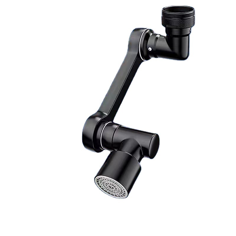Adaptor robinet LEBLOU rotativ, 2 moduri, negru cromat