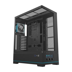Carcasă PC Darkflash DY451L PRO Mesh, ATX, display, ventilator, neagră