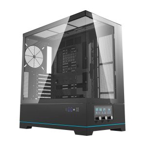 Carcasă PC Darkflash DY451, ATX, fără ventilator, neagră