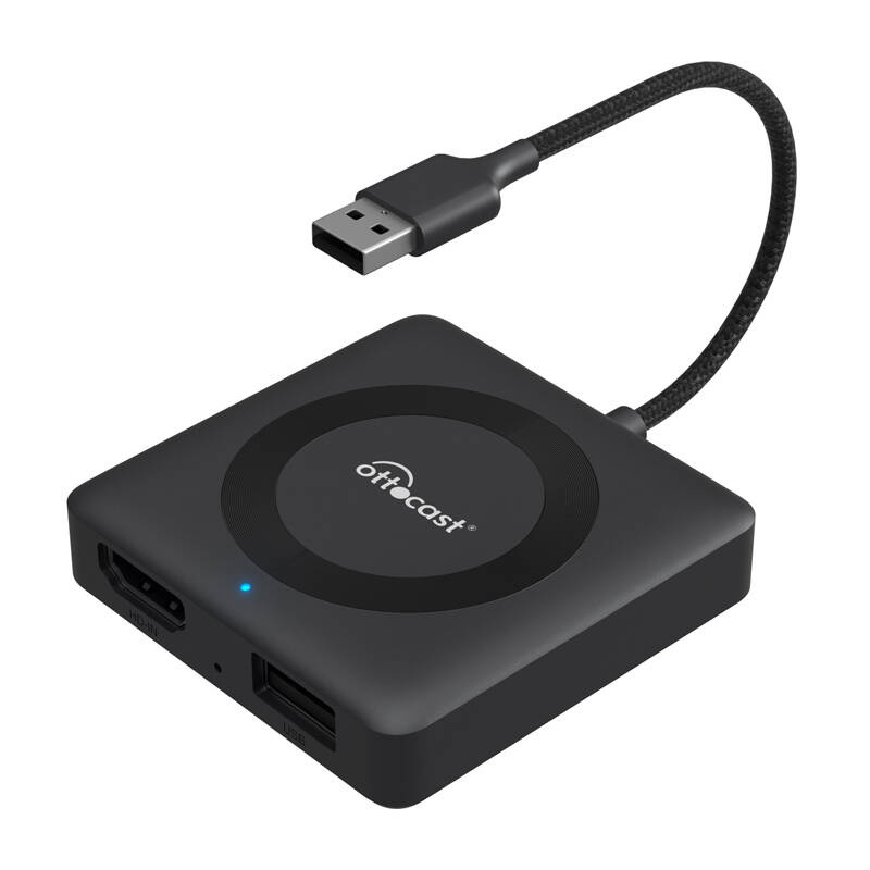 Adaptor TV auto Ottocast CA361-C4, CarPlay și Android Auto, negru