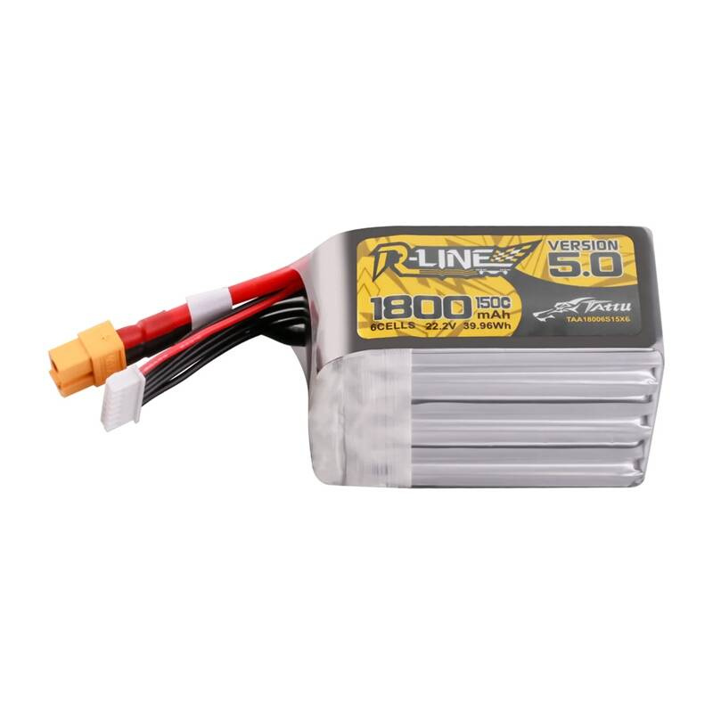 Acumulator LiPo Tattu R-Line 5.0, 1800mAh, 22.2V, 6S, 150C, XT60