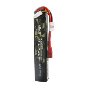 Acumulator LiPo airsoft Gens Ace 1100mAh, 11.1V, 3S, mufă T
