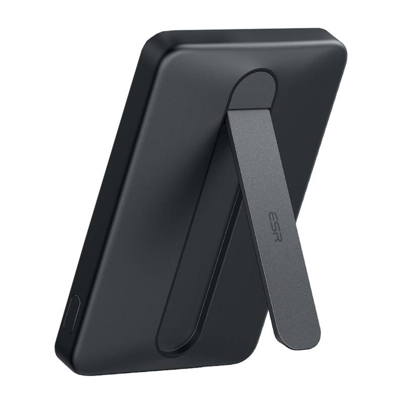 Powerbank magnetic ESR Qi2 MagSlim, 5000mAh, 15W, suport, negru