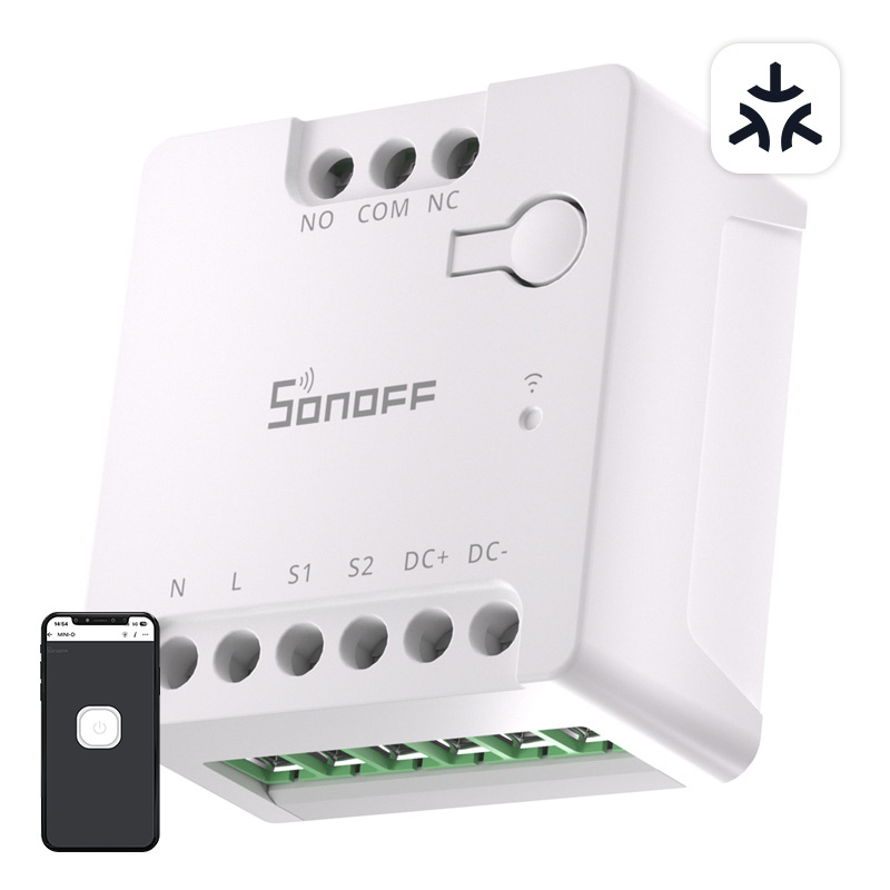 Comutator smart SONOFF MINI-D Wi-Fi, contact uscat, AC/DC 12-48V