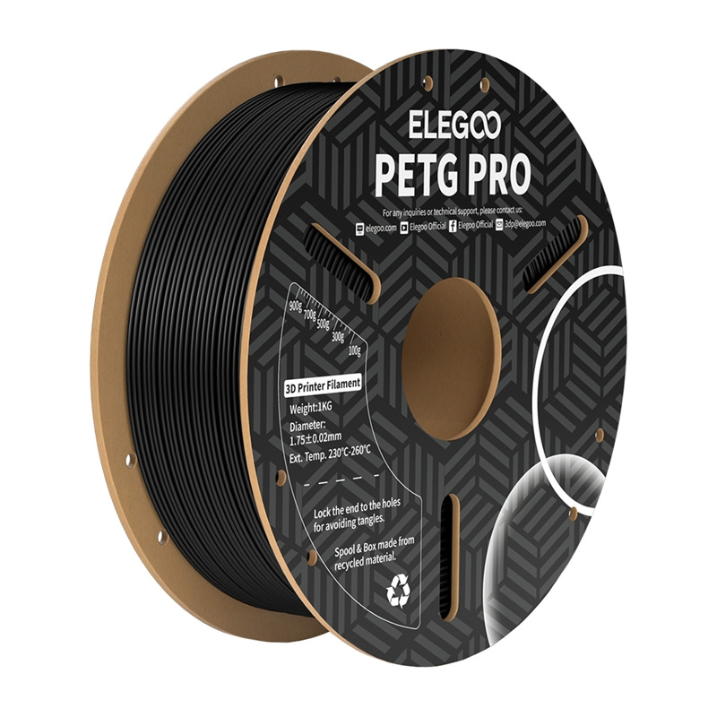 Filament 3D ELEGOO PETG Pro, 1.75 mm, 1 kg, negru