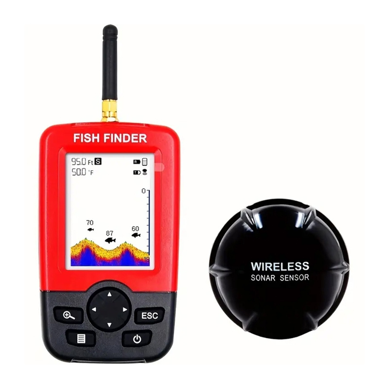Sonar pescuit Flytec XJ-01, fishfinder până la 120 m, adâncime 0.6-45 m