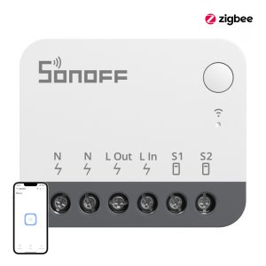 Mini întrerupător inteligent SONOFF ZBMINIR2, Zigbee, 10A