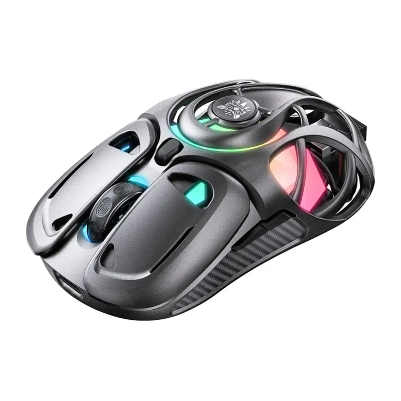 Mouse gaming wireless ONIKUMA DM02, 12800 DPI, RGB, gri