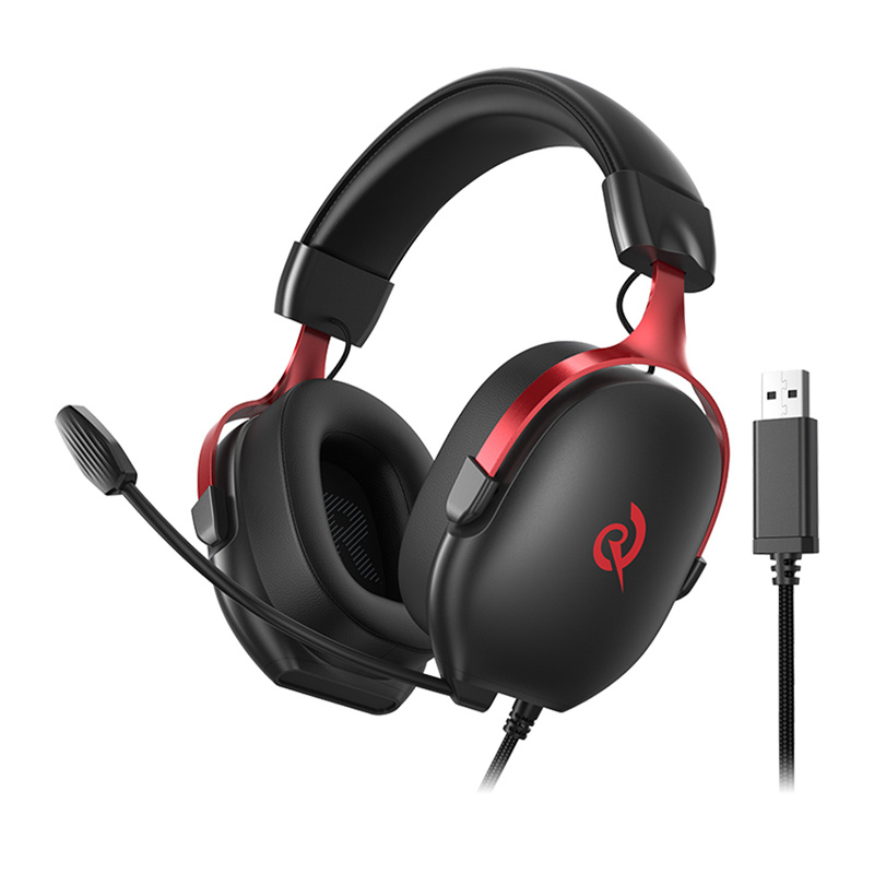 Căști gaming QCY Heroad VN200 Pro, negru-roșu