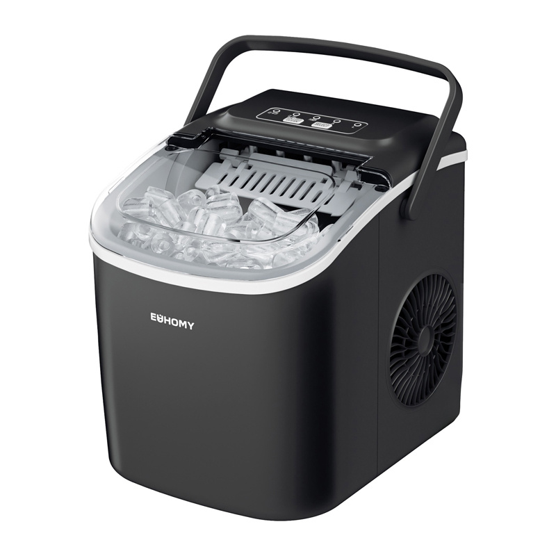Mașină de făcut cuburi de gheață Euhomy IM016, 12 kg/zi, negru