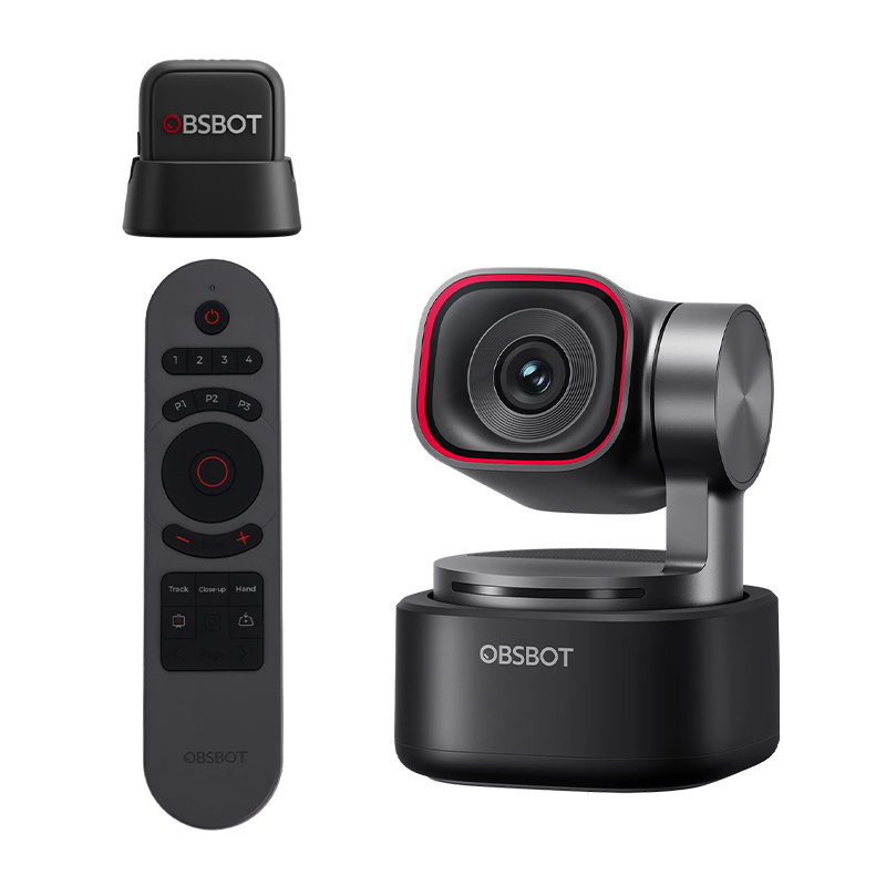 Cameră web OBSBOT Tiny 3 4K cu AI Tracking, telecomandă și microfon wireless