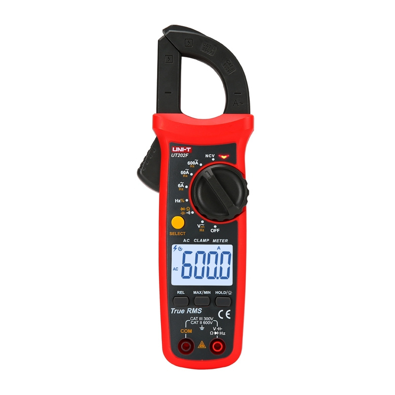 Clește ampermetric UNI-T UT202F, 600A AC, 600V, măsurare frecvență