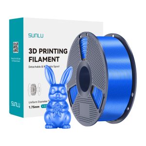 Filament 3D SUNLU PLA+ Silk, albastru, finisaj mătăsos