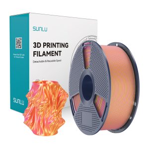 Filament 3D SUNLU PLA+ Silk, dual color, roz și auriu