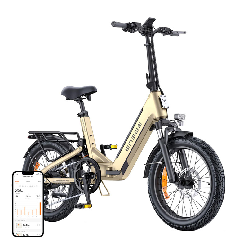 Bicicletă electrică pliabilă ENGWE L20 3.0 Boost, 250W, 16 inch, auriu