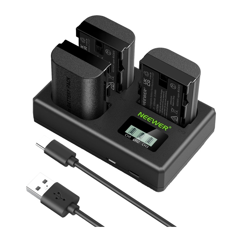 Set 3 baterii Neewer LP-E6NH pentru camere Canon